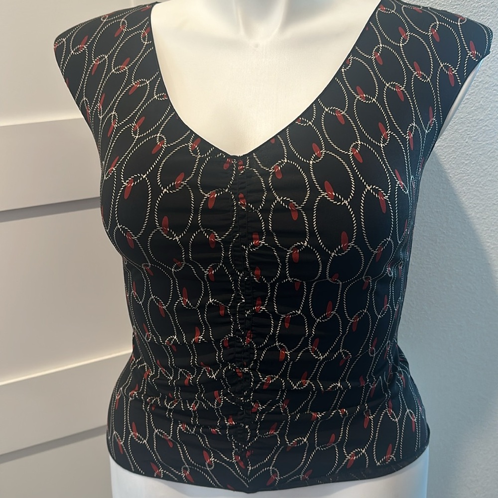 Max Edition Sleeveless Ruched Front Top Size M